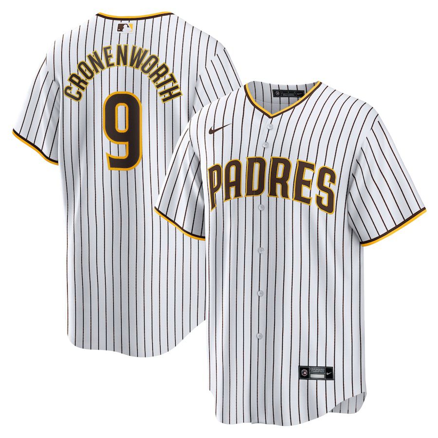 Men San Diego Padres #9 Jake Cronenworth Nike White Home Replica MLB Jersey